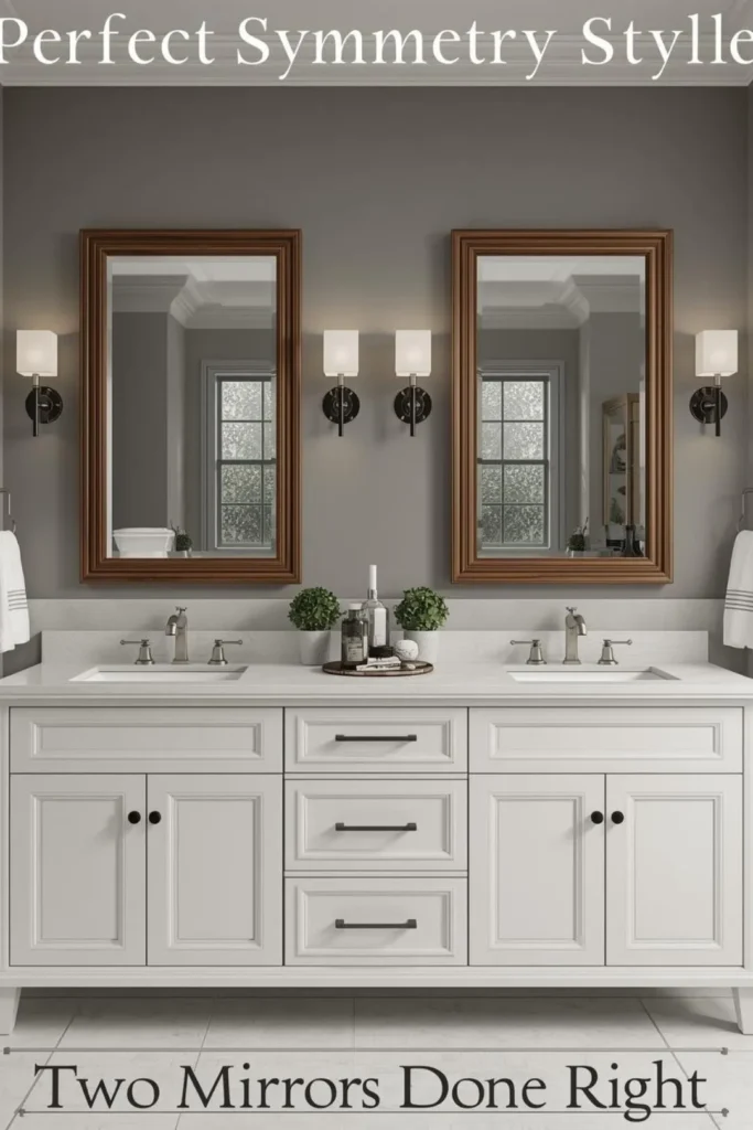 Bathroom Ideas With Two Mirrors For Perfect Symmetry