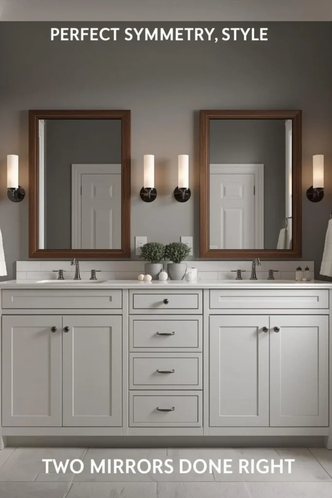 Bathroom Ideas With Two Mirrors For Perfect Symmetry