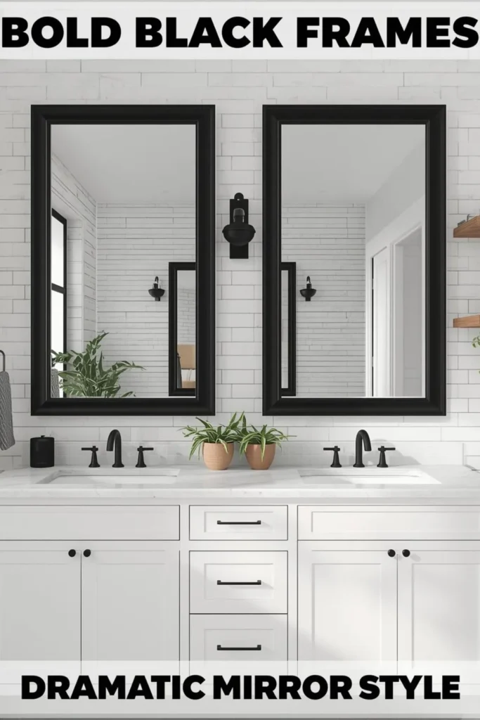 Black Bathroom Mirror Ideas For Bold Style
