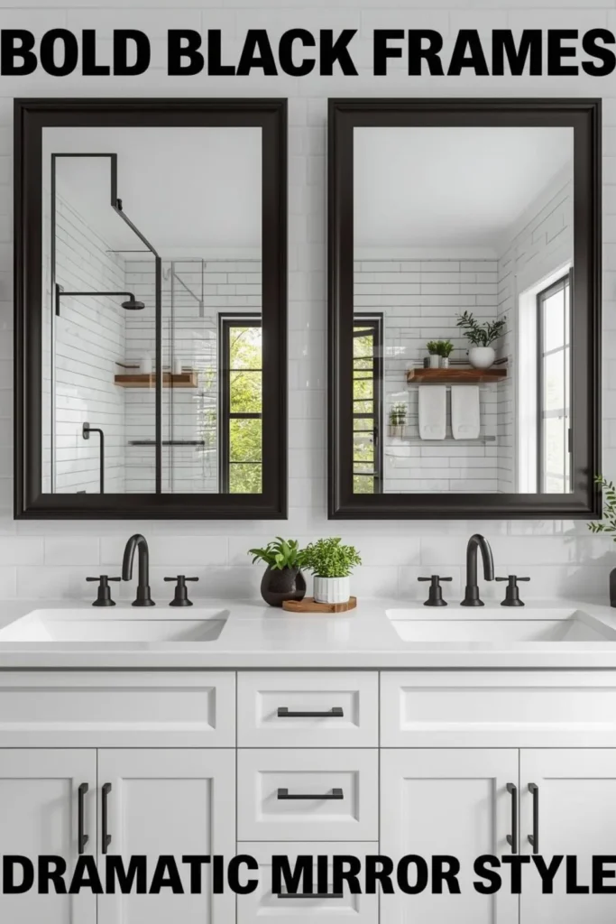 Black Bathroom Mirror Ideas For Bold Style