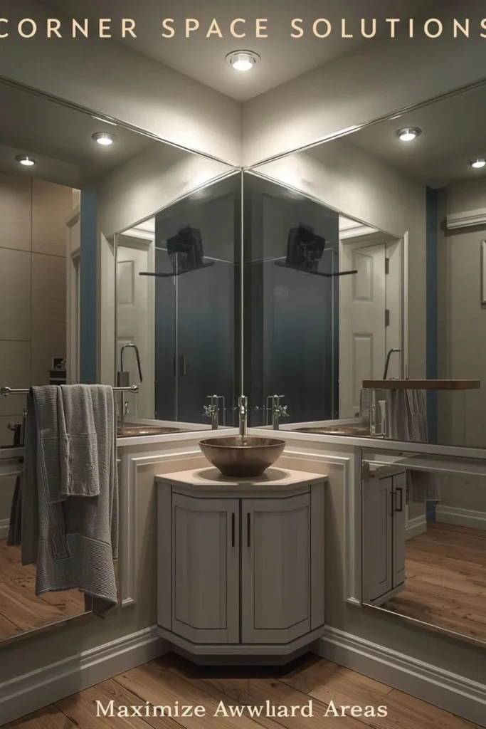 Corner Bathroom Mirror Ideas For Awkward Spaces