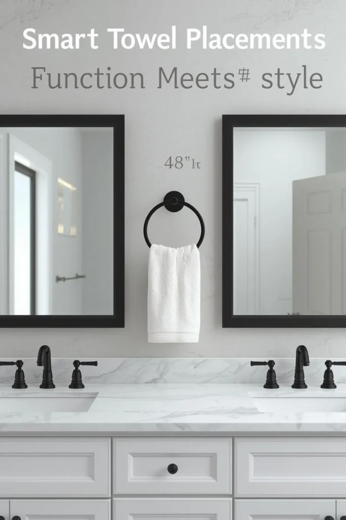 Hand Towel Holder Ideas Between Mirrors For Smart Design
