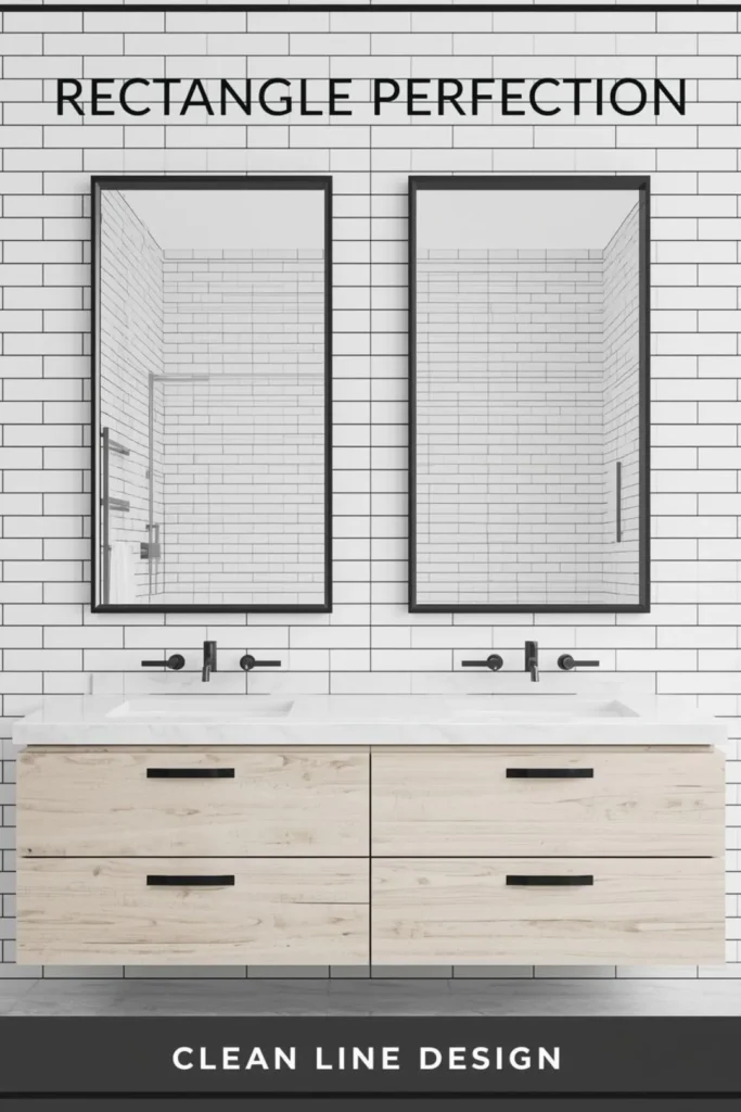 Rectangle Bathroom Mirror Ideas With Clean Lines (1)