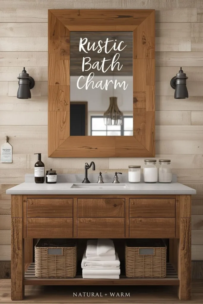 Rustic Bathroom Mirror Ideas With Natural Charm