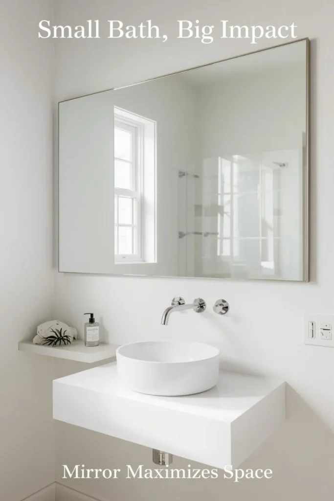 Single Sink Bathroom Mirror Ideas
