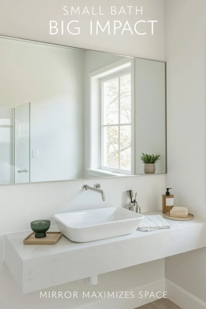Single Sink Bathroom Mirror Ideas