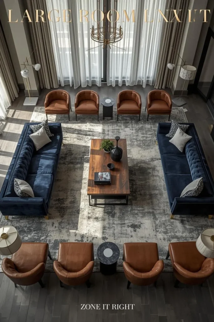 Sofa Set Ideas For Big Living Room With Grand Appeal