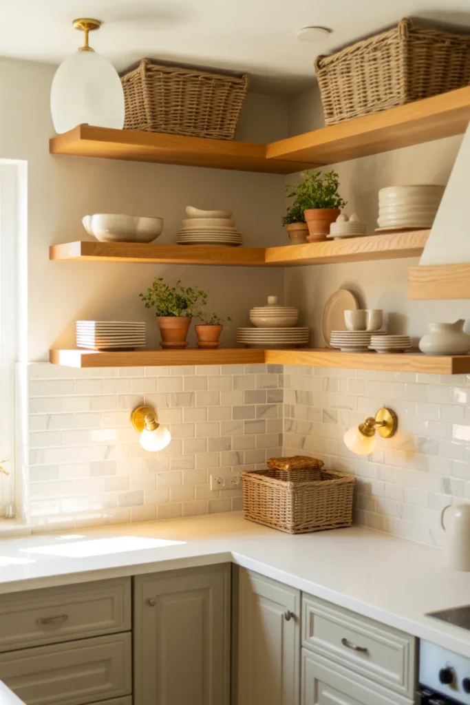 Open Corner Shelves 