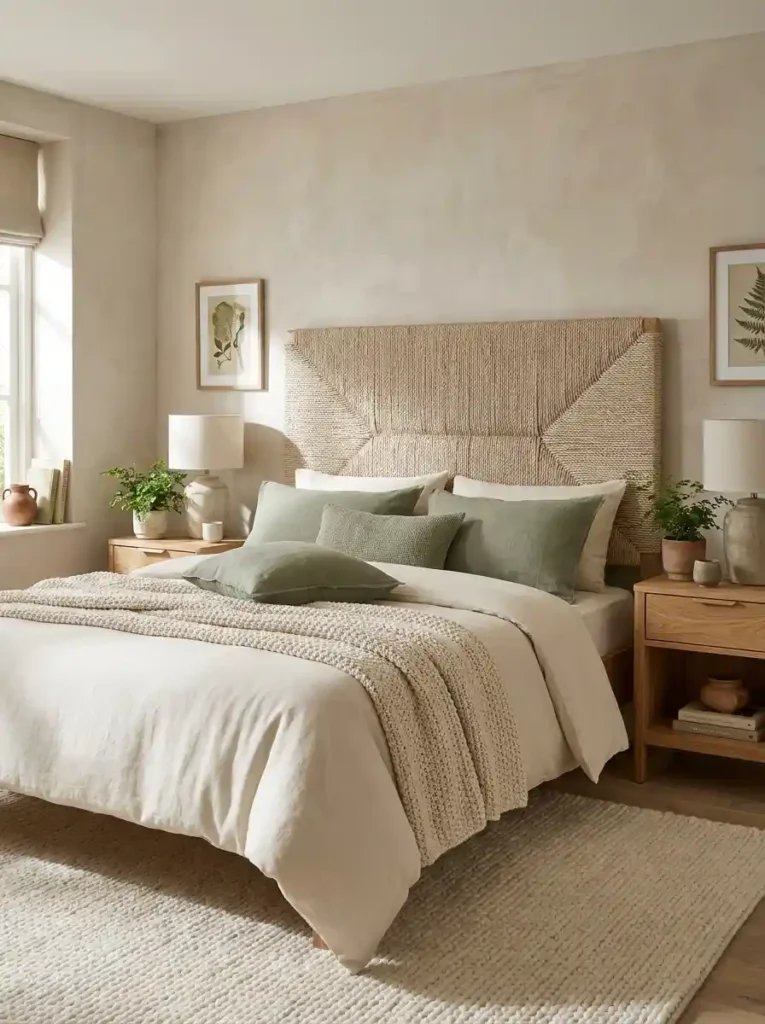 Beige Woven Headboard