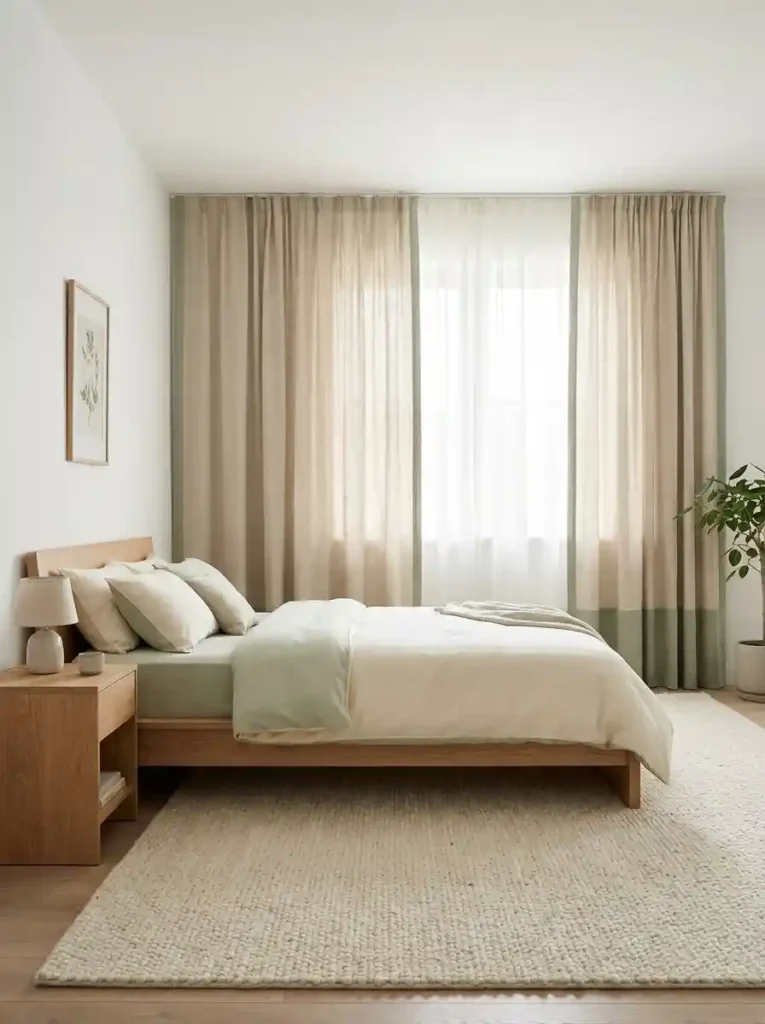 Beige and Sage Curtains
