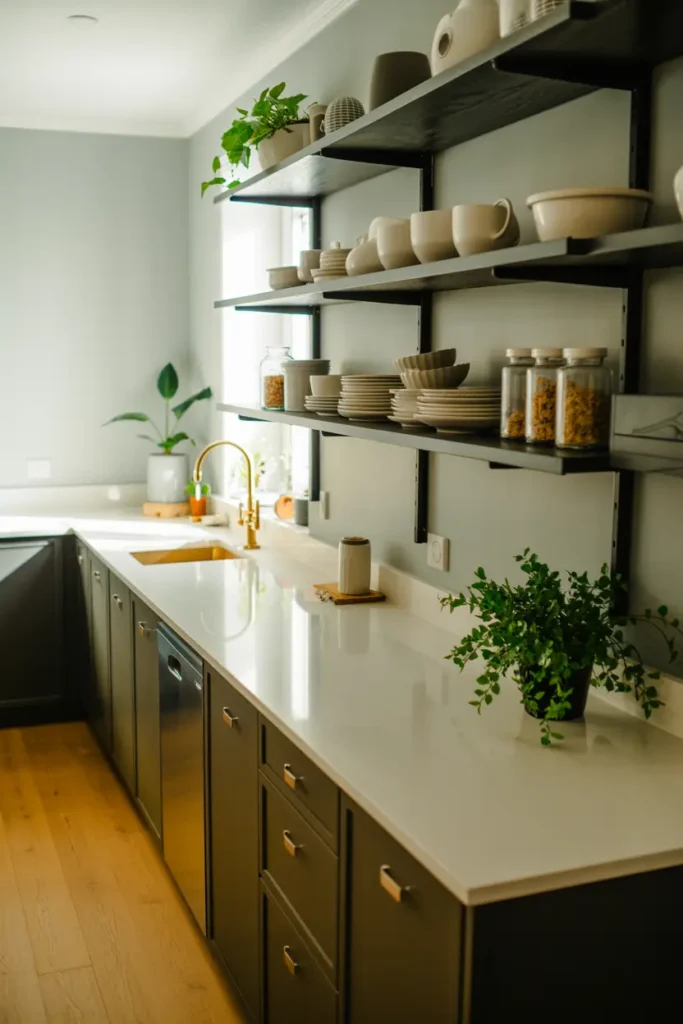 Black Metal Shelving