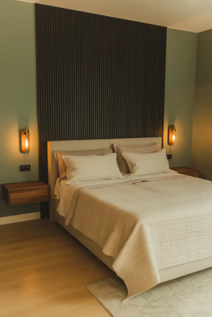 Black Slatted Feature Wall
