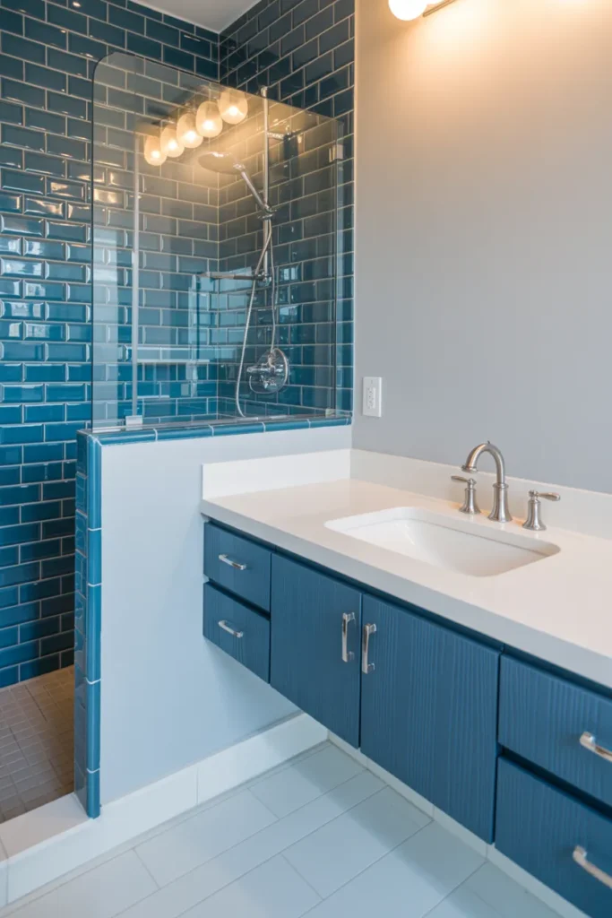 Blue Subway Tiles