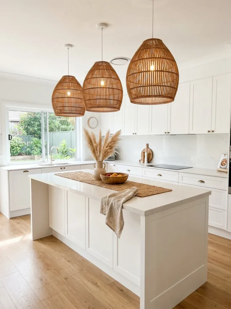 Brown Rattan Pendant Lights