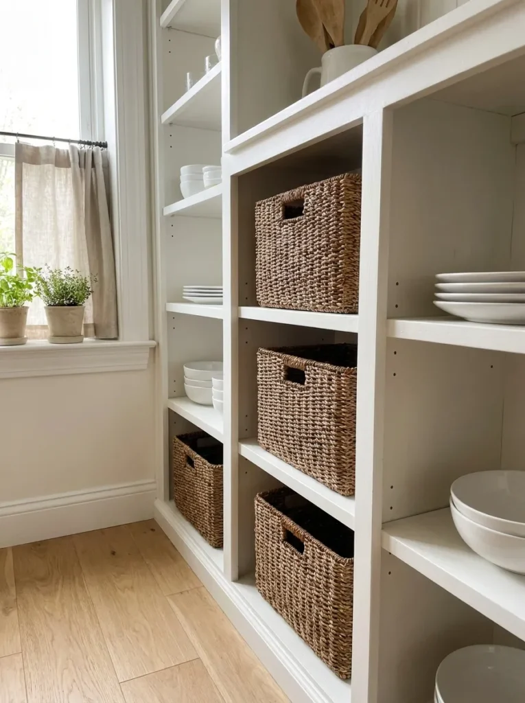 Brown Woven Basket Storage