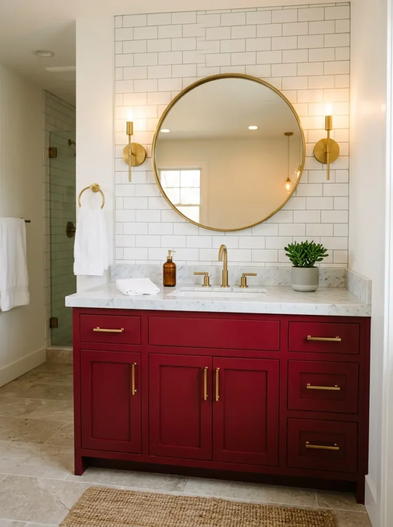 Crimson Vanity Cabinet