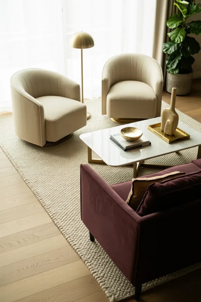 Curved Accent Chairs
