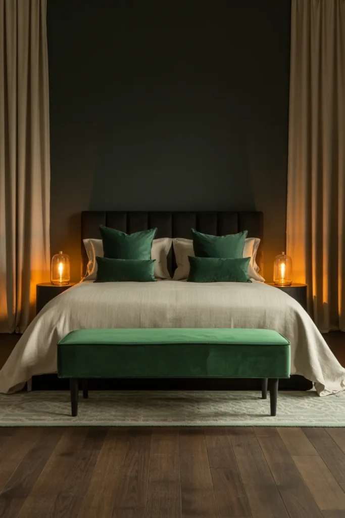 Emerald Velvet Accents