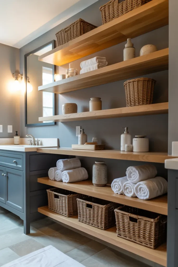 Floating Oak Shelves