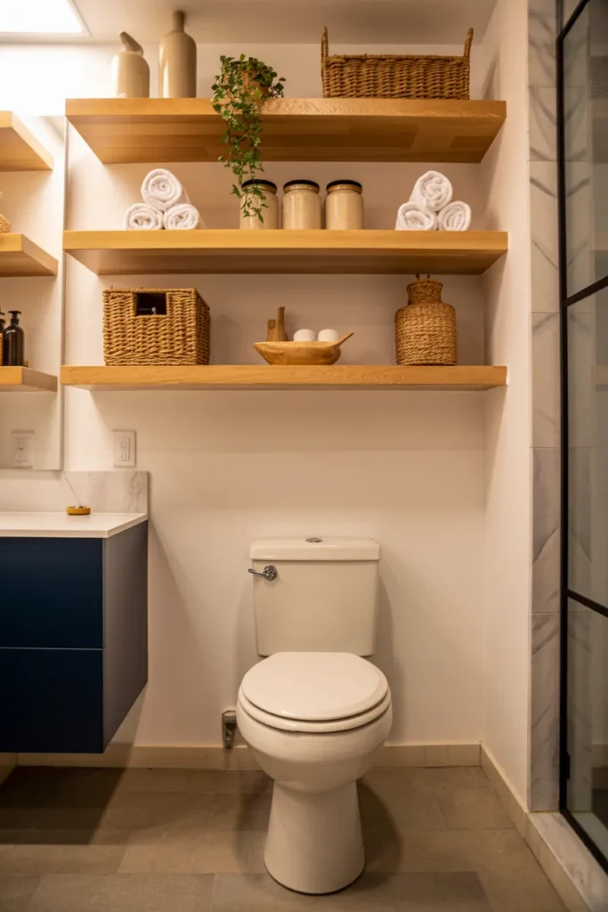 Floating Wood Shelves