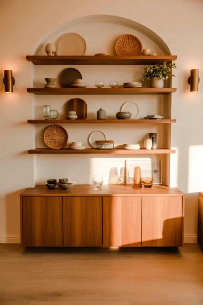 Floating Wood Shelves