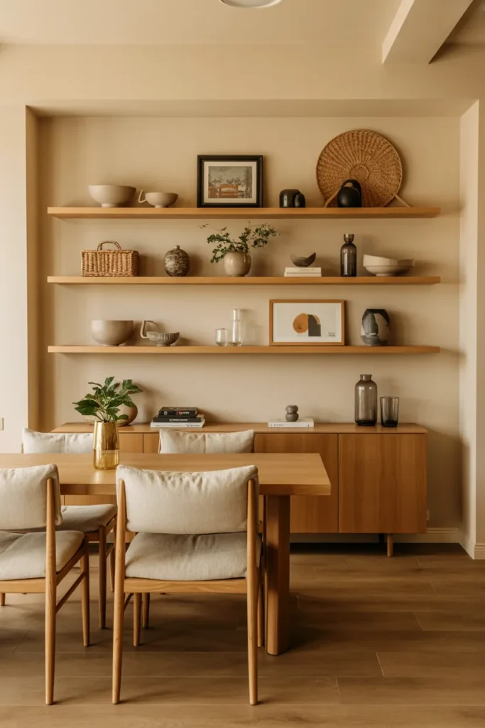 Floating Wood Shelves