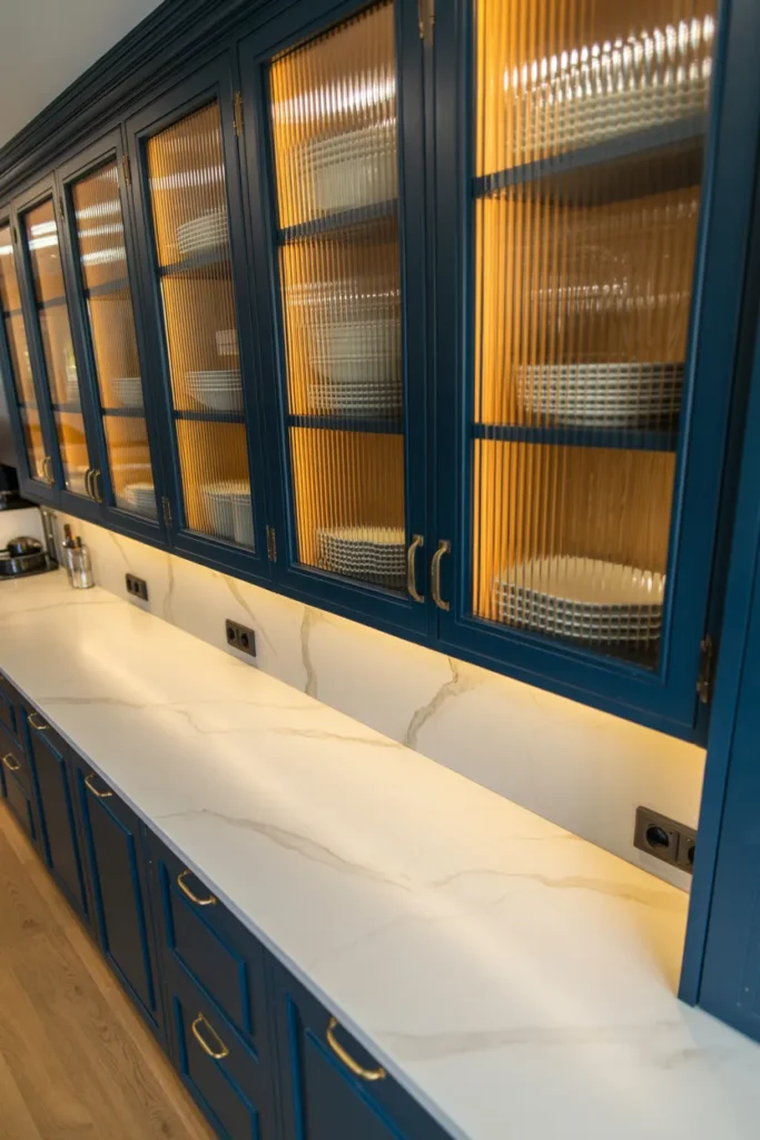 Fluted Glass Cabinets