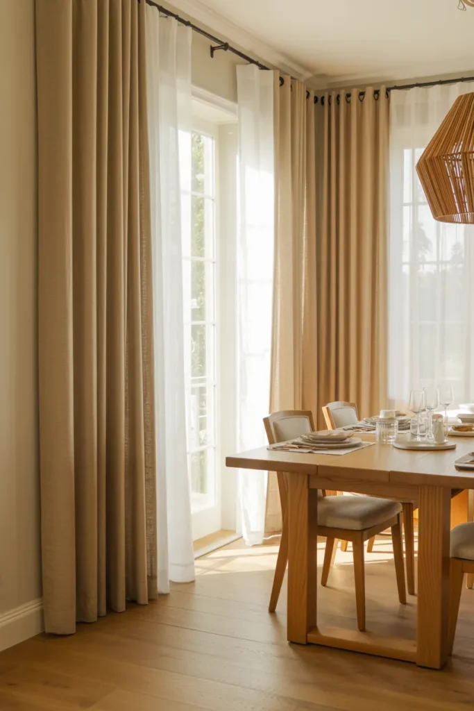Layered Linen Curtains