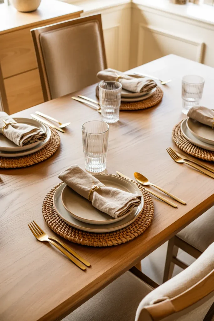 Layered Neutral Table Setting
