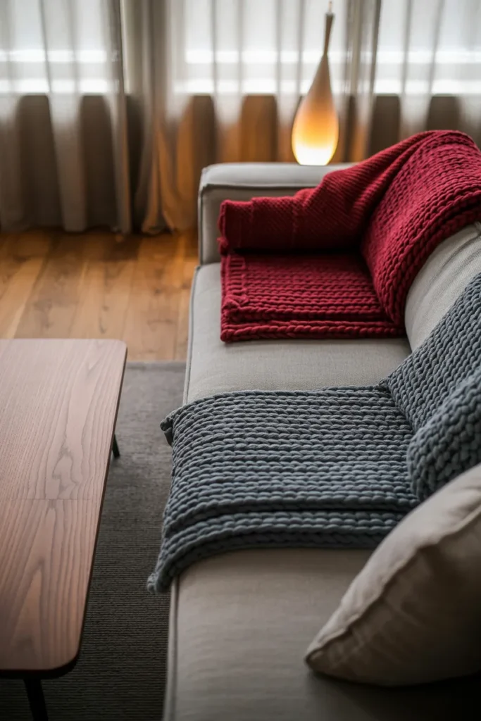Layered Throw Blankets