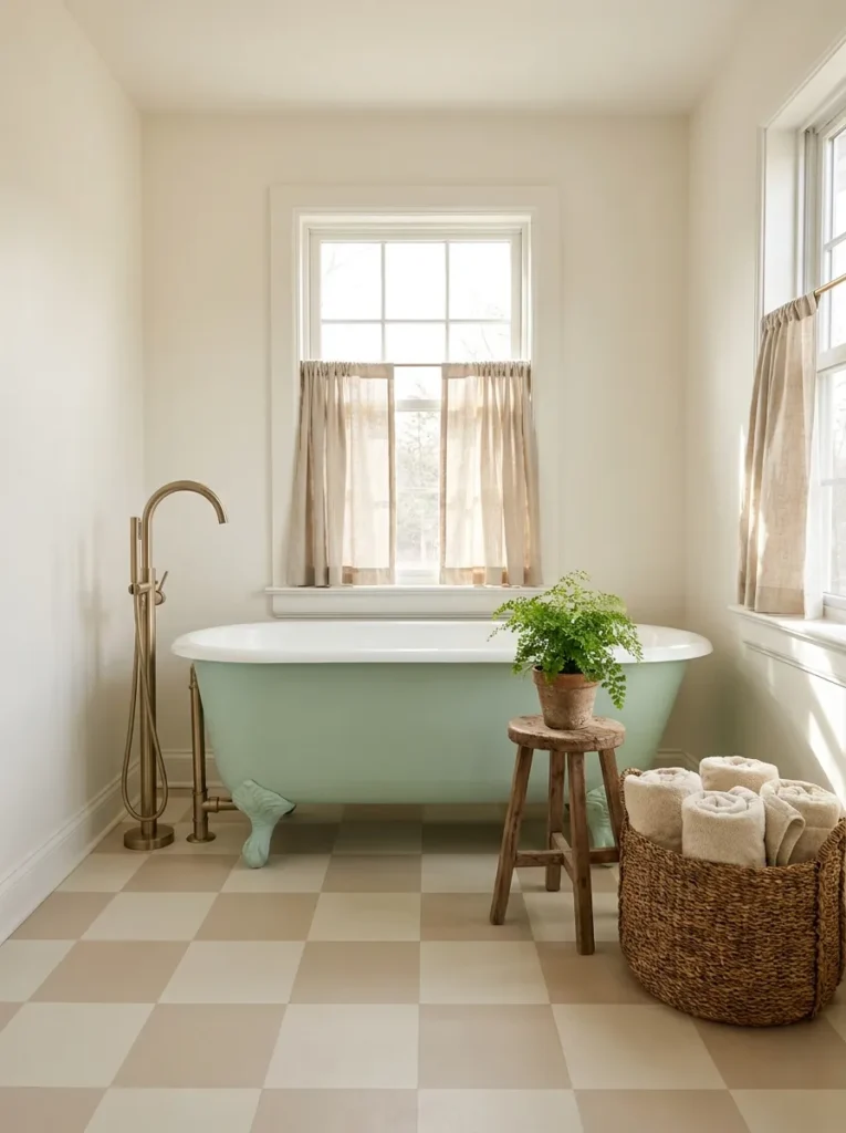 Mint Clawfoot Tub
