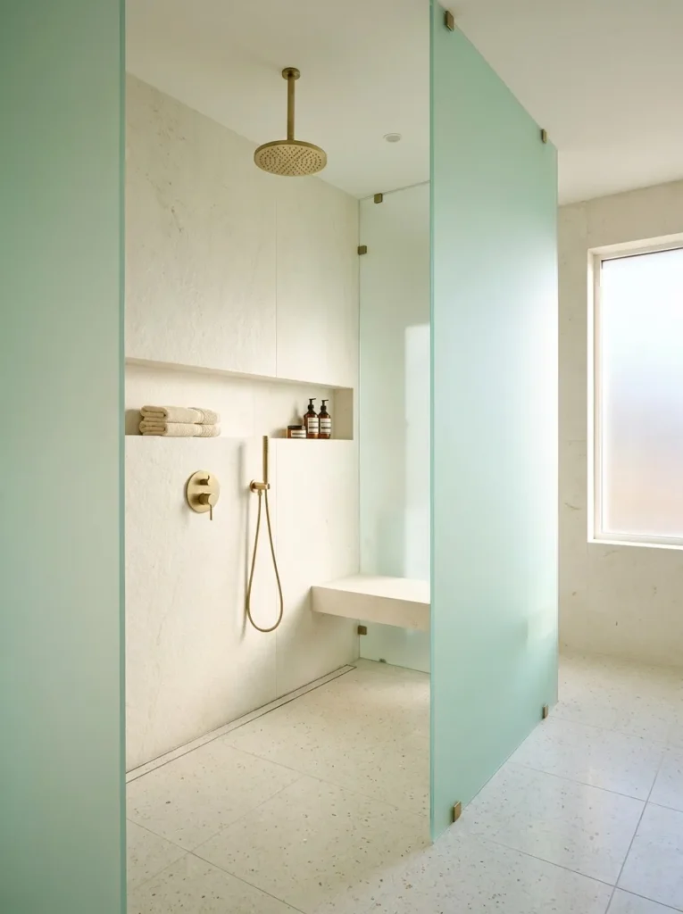 Mint Glass Shower