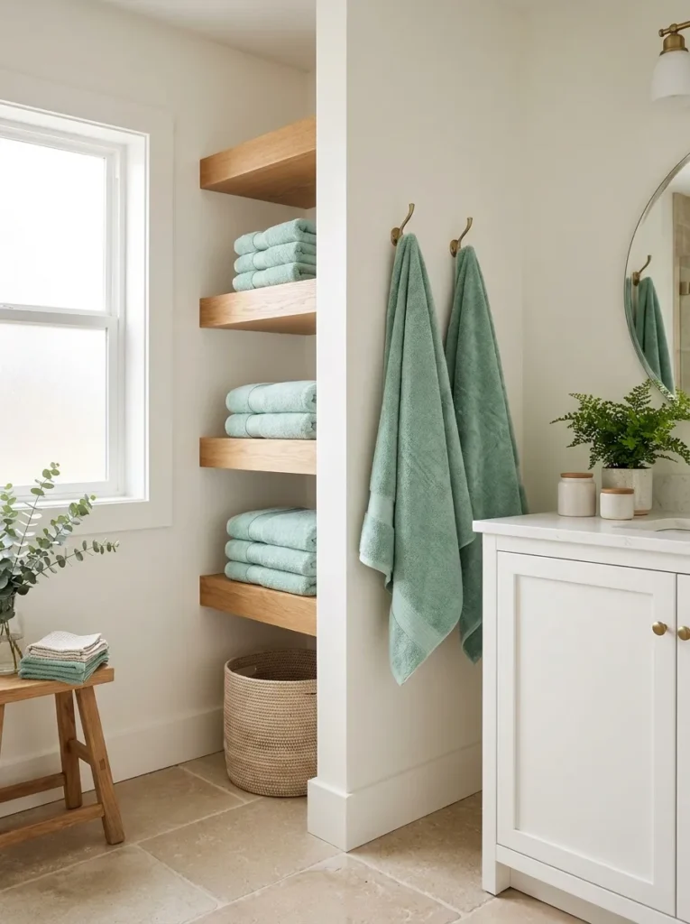 Mint Linen Towels