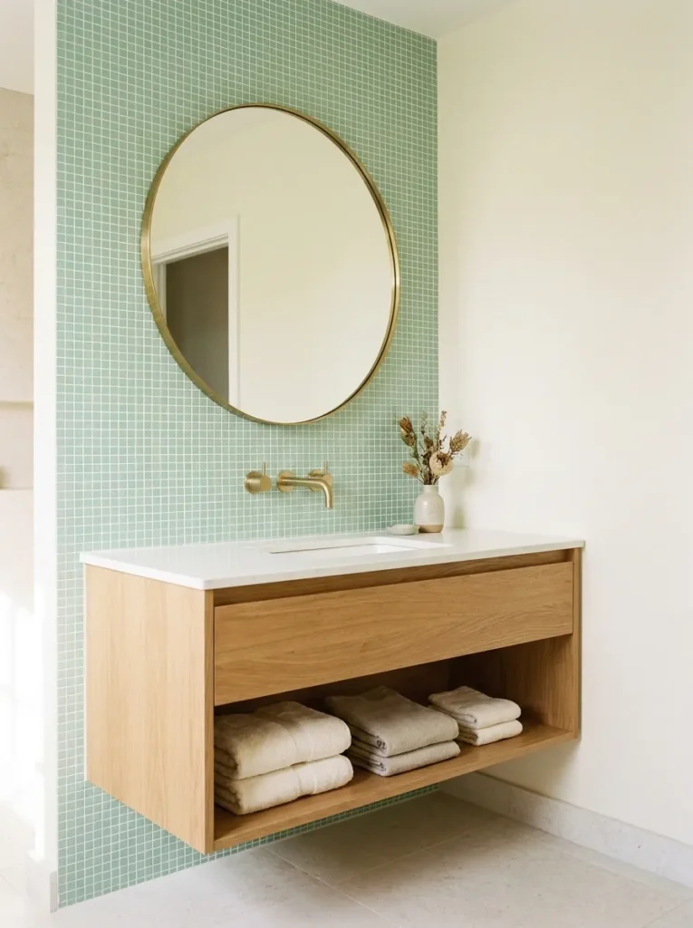 Mint Mosaic Backsplash