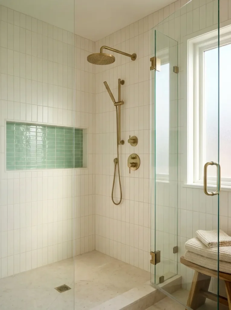 Mint Shower Niche