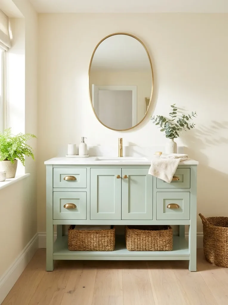 Mint Vanity Cabinet