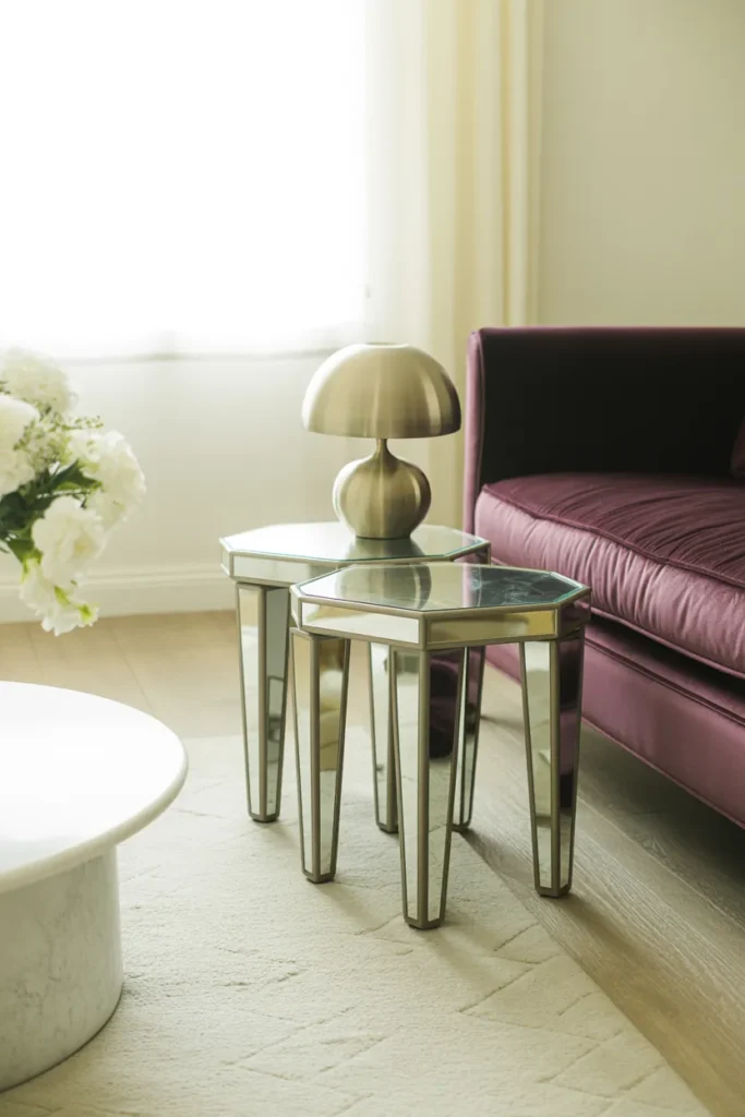 Mirrored Side Tables
