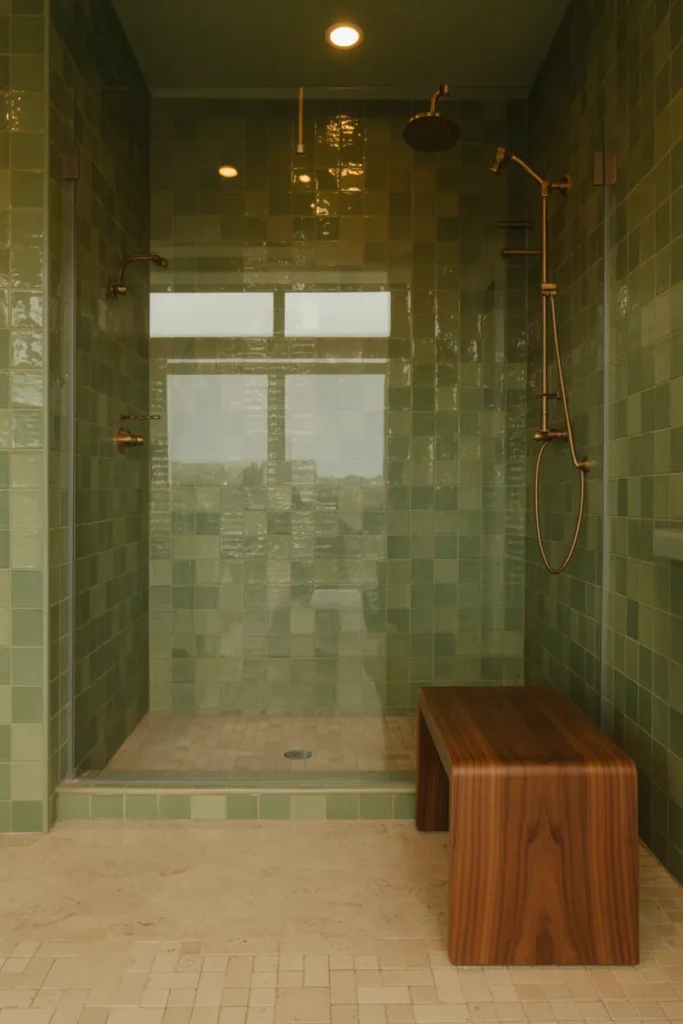 Moss Green Shower