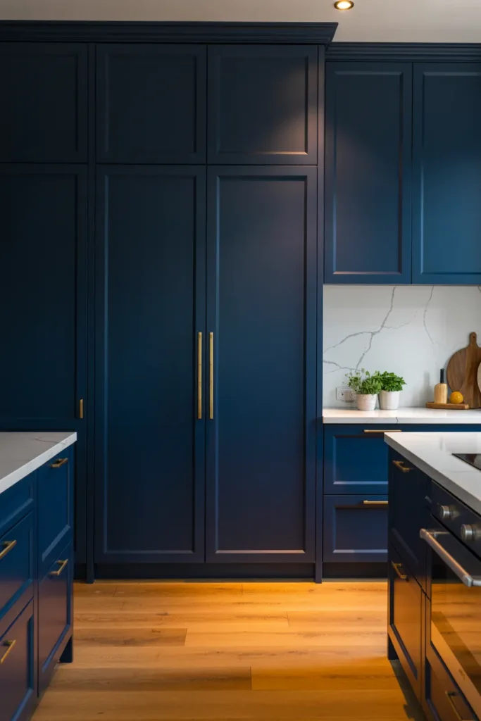 Navy Pantry Doors