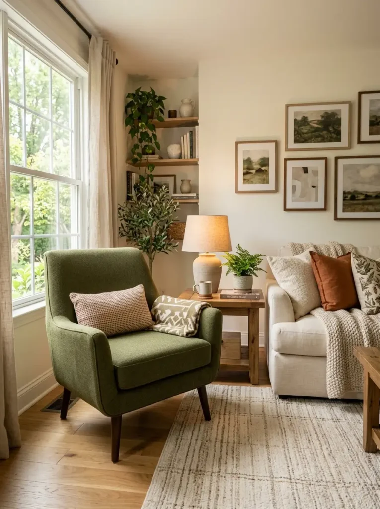 Olive Green Accent Chair