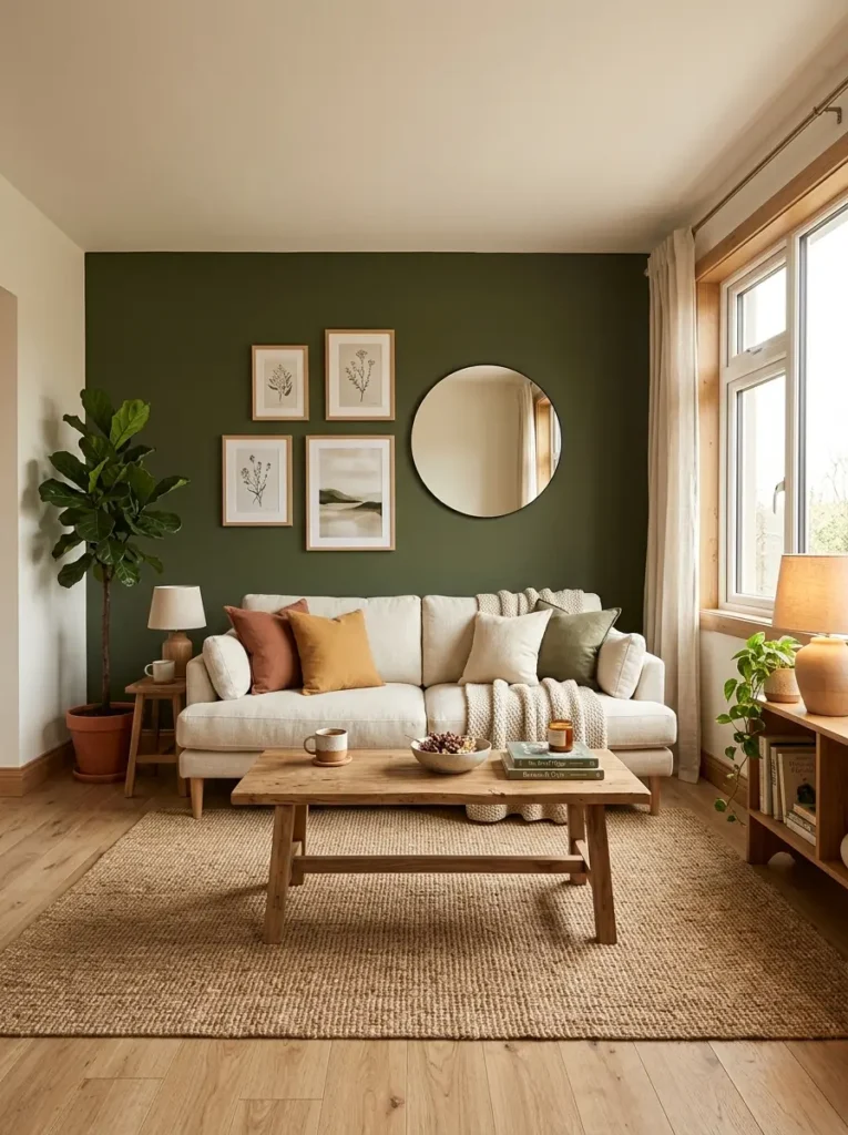 Olive Green Accent Wall