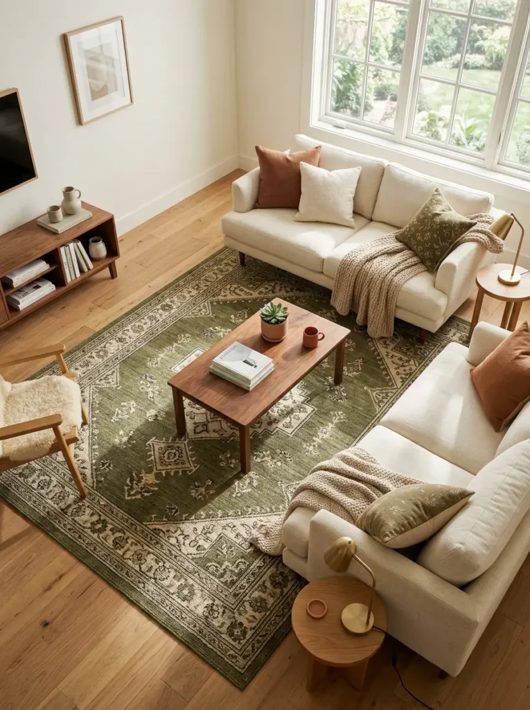 Olive Green Area Rug