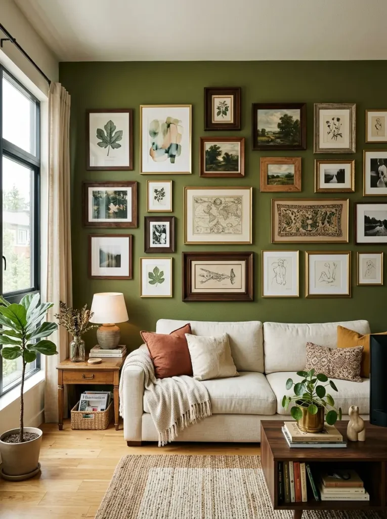 Olive Green Gallery Wall