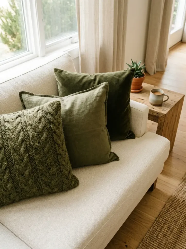 Olive Green Throw Pillows