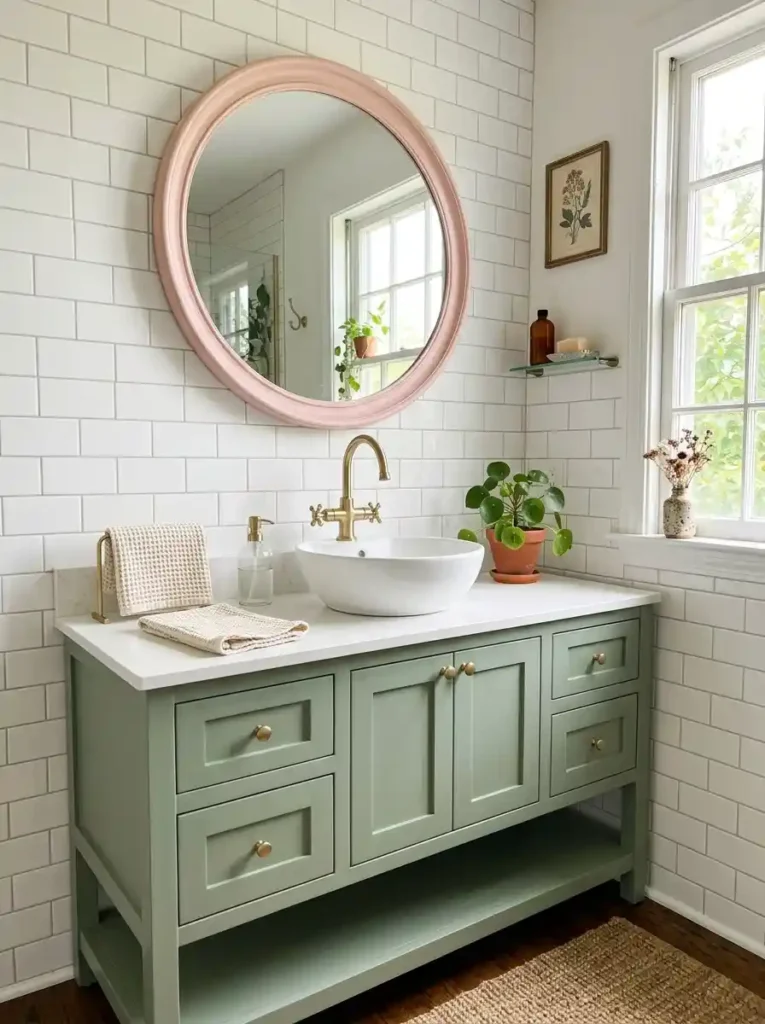 Pink Framed Mirror
