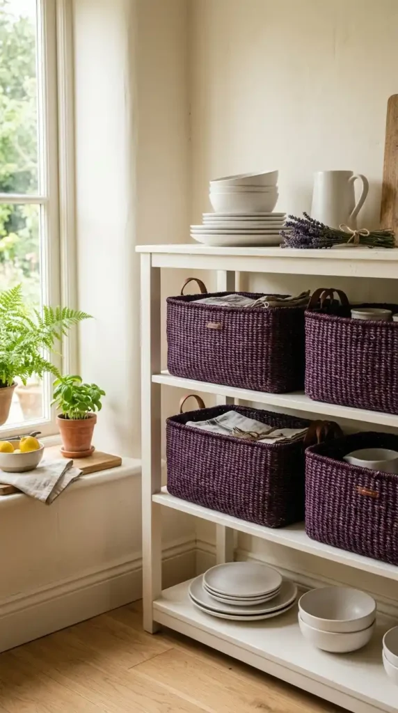 Purple Woven Baskets