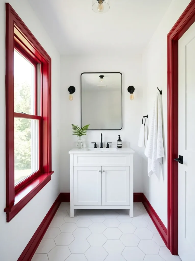 Red Painted Trim