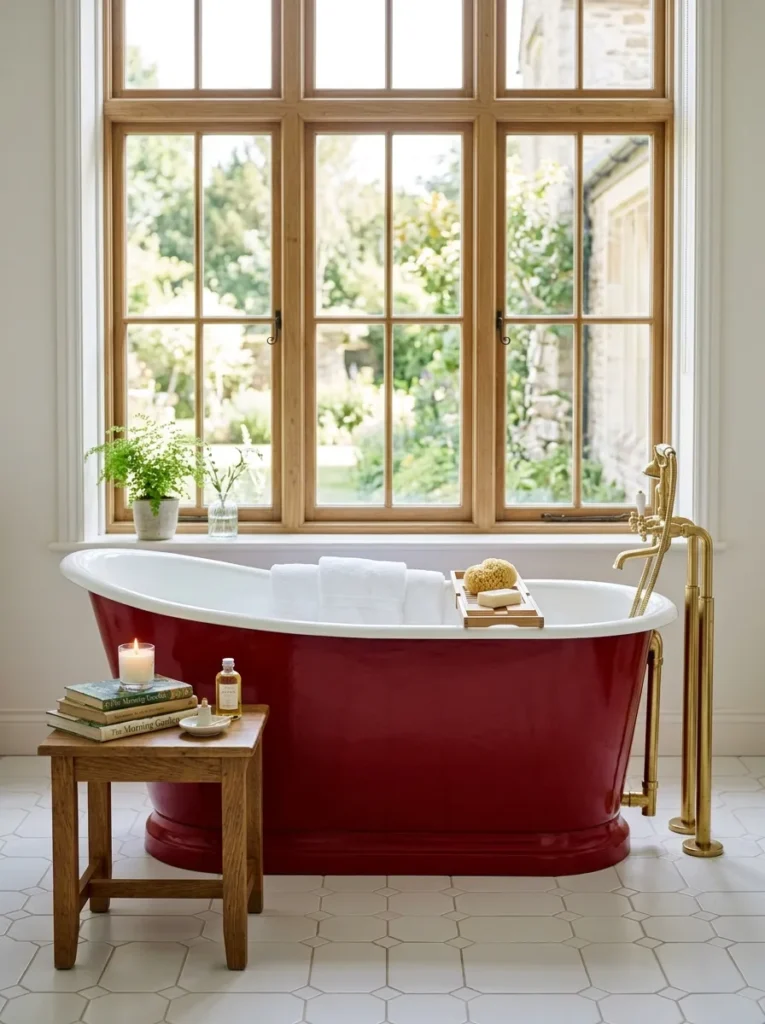 Red Statement Bathtub