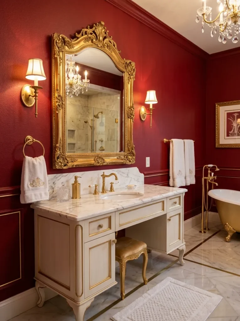 Red and Gold Accents