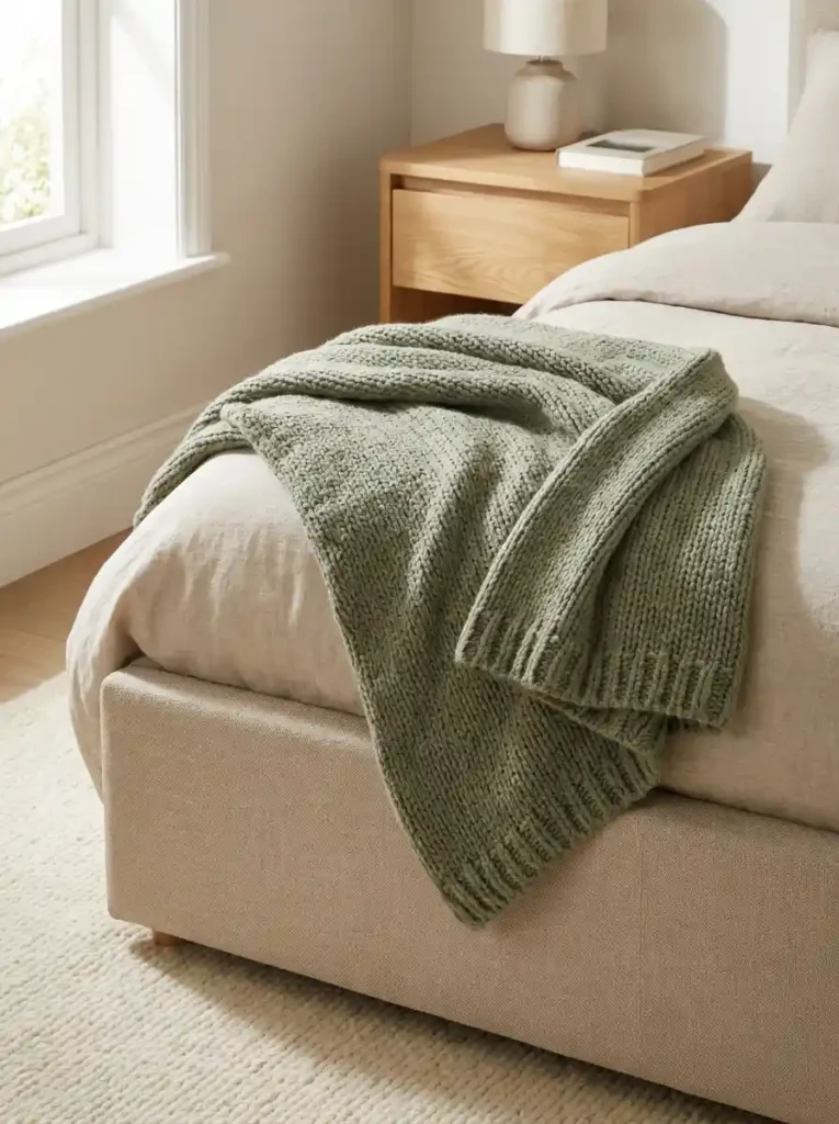 Sage Green Blanket Throw